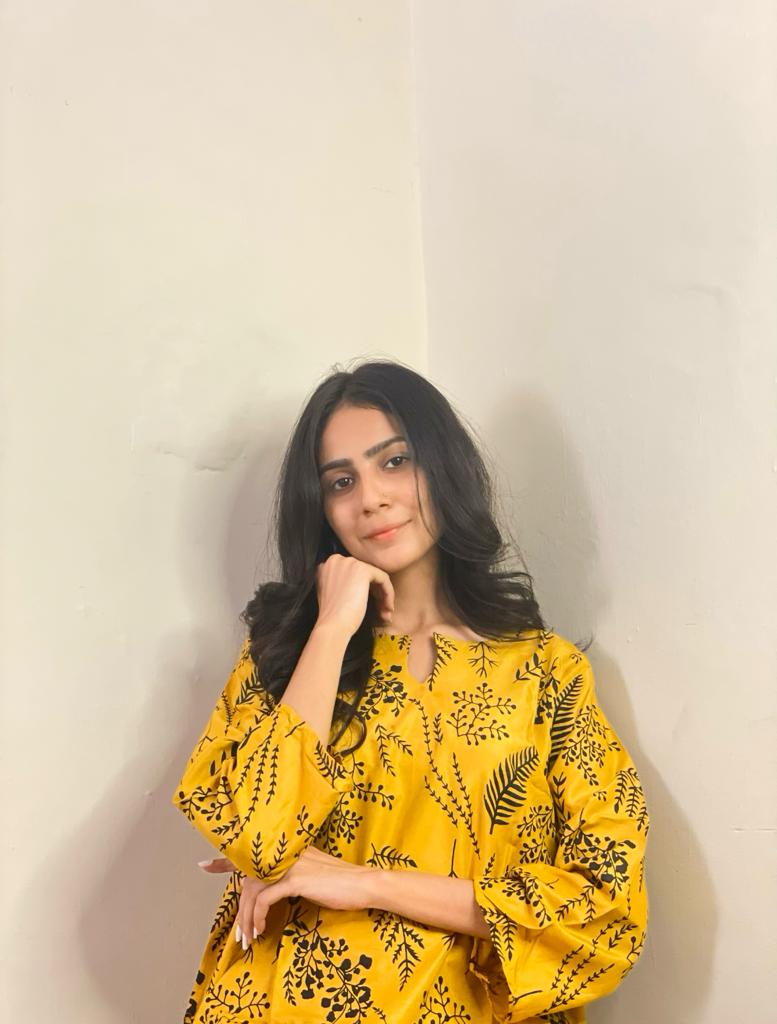 Block Print Linen Suit | Black & Yellow 2-Piece Set