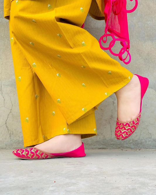 Cross-Stitch Plazzo Embroidery 2PC Suit | Libaas e Resham