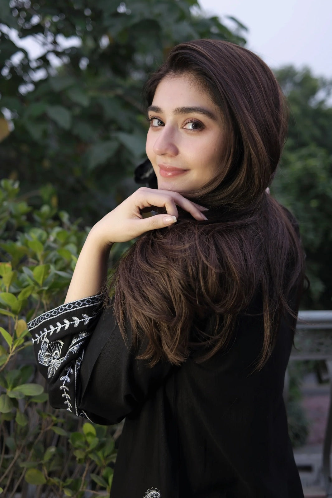 Black Embroidered Two-Piece Co-ord Set | Libaas-e-Resham